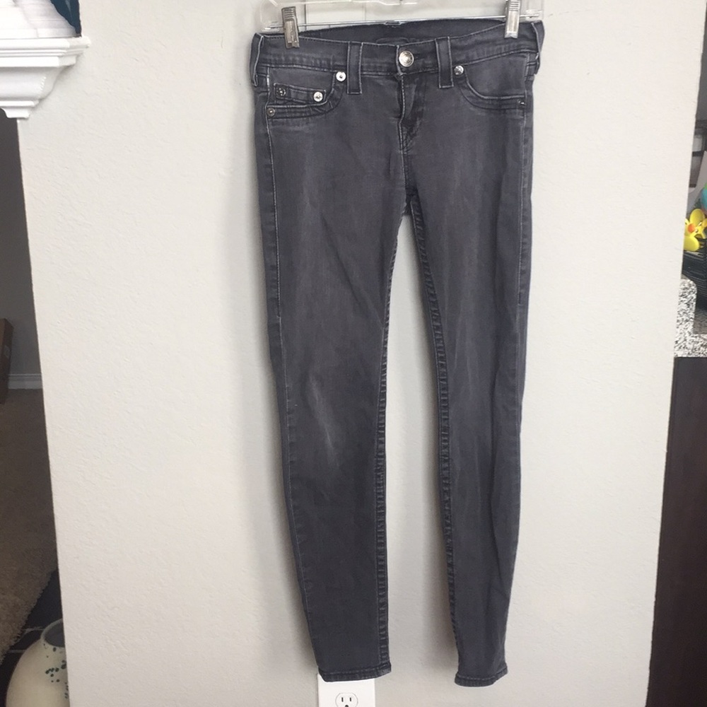True Religion size 28 skinny dark grey jeans